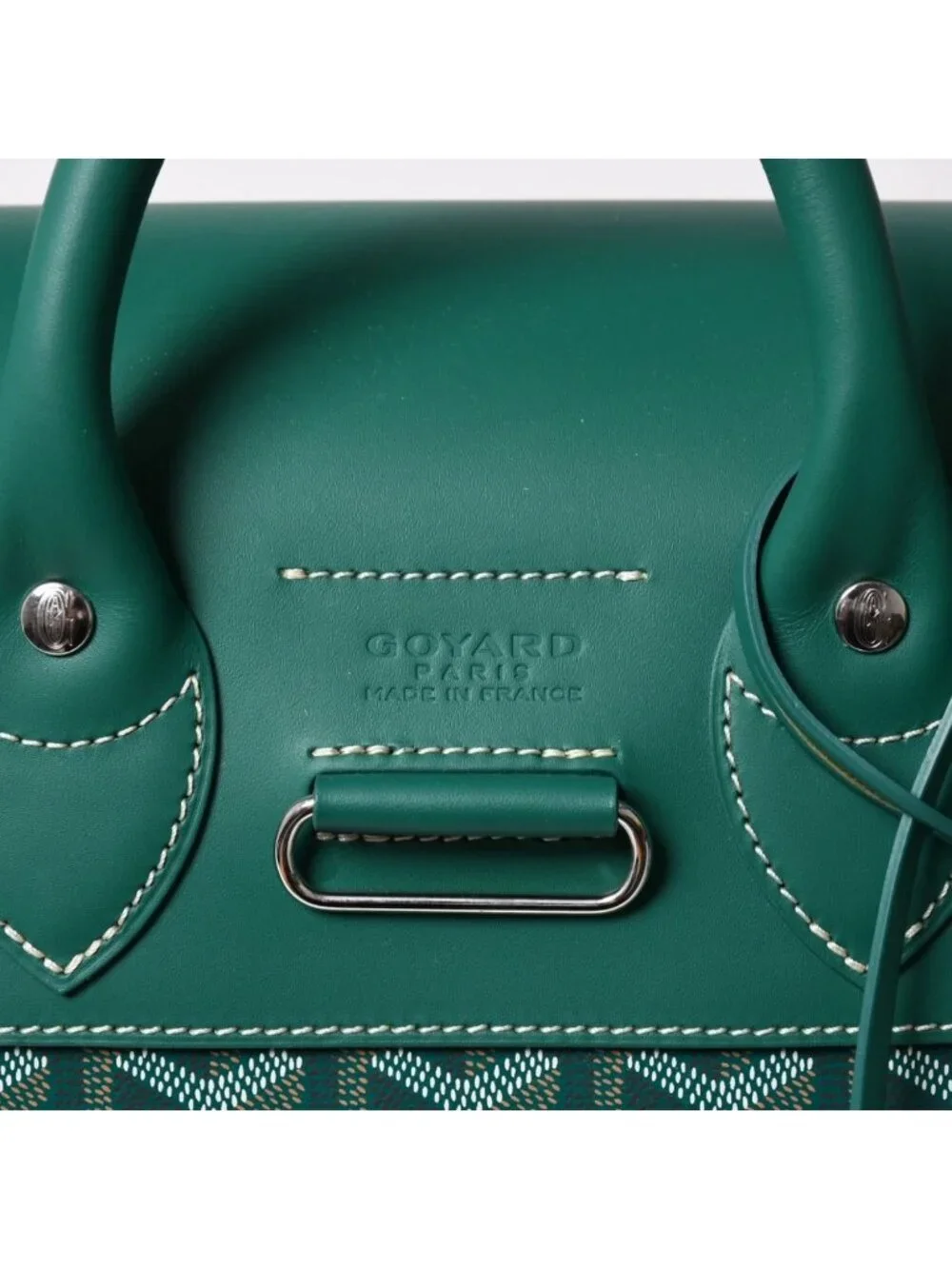 Goyard Alpine MM Backpack Canvas Green Silver